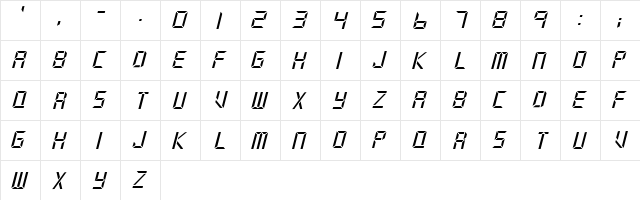 Doepfer Normal  glyph index