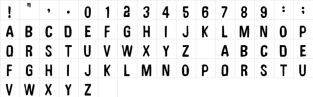 UnfinishedSympathy2 Regular  glyph index