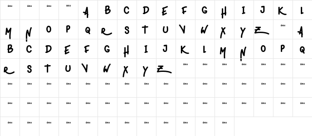 ligera rouden Regular  glyph index