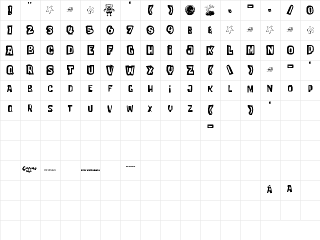 tartarsauce_erc Regular  glyph index