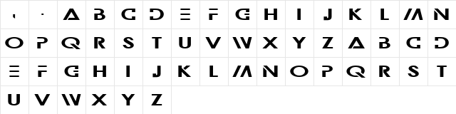 Wila Milita Regular  glyph index