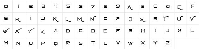 ChapterOne Vintage Free Regular  glyph index