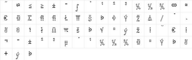 Offline Medium  glyph index
