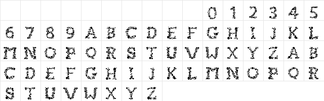 FIZZO Heavy Heavy  glyph index