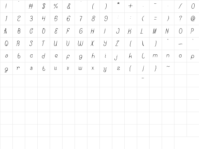 Beauty And The Best Regular  glyph index
