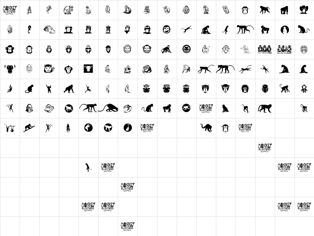 Monkey Business Regular  glyph index