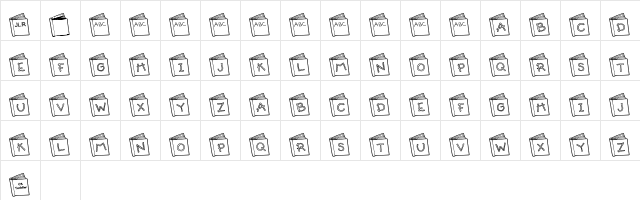 JLR Good Read Regular  glyph index