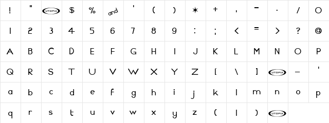 Azrael Regular  glyph index