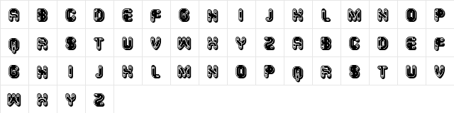 Rouleaux Regular  glyph index