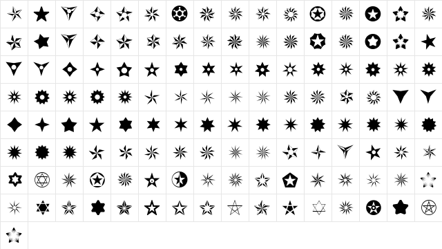 Altemus Regular  glyph index