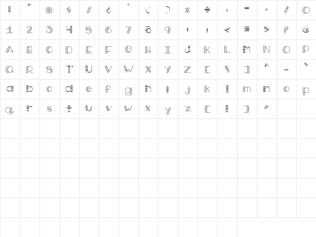 CK Checks Regular  glyph index