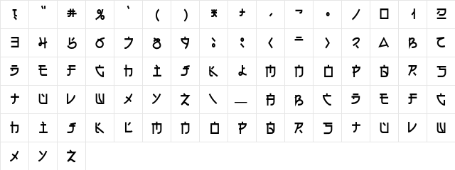 Electroharmonix Regular  glyph index