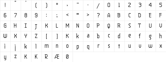 fs Intaglish Regular  glyph index