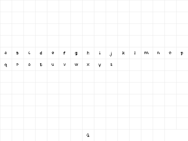 Medulla Regular Regular  glyph index