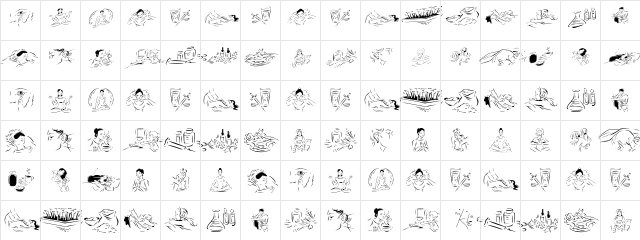 WellnessBoom Regular  glyph index