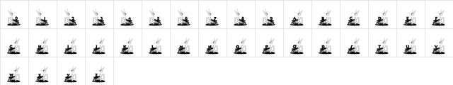 BunnyBarrow Regular  glyph index