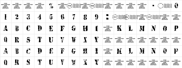 4YEOstamp Regular  glyph index