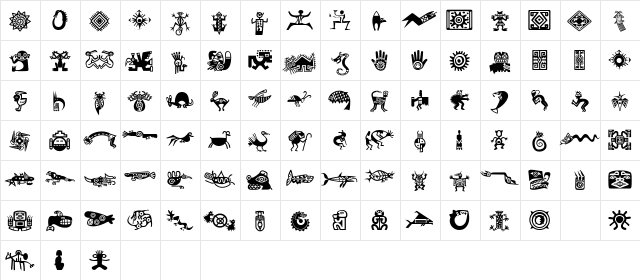 Mini Regular  glyph index