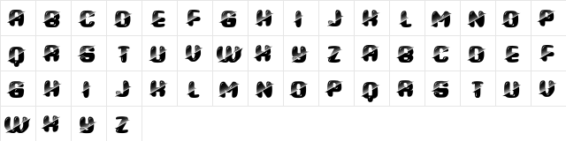 Tattoo Regular  glyph index