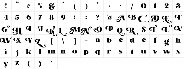 Kaoly Demo Regular  glyph index