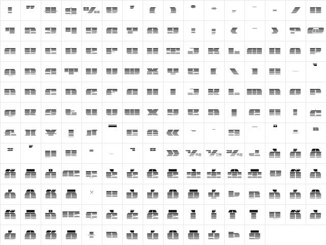 Joy Shark Gradient Regular  glyph index