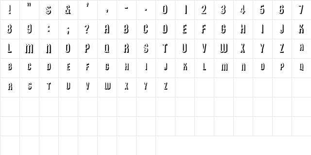 ModicumSCapsSSK Regular  glyph index