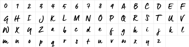 Epistula TRIAL Medium  glyph index