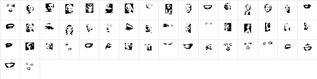 Monroe Dingbats Regular  glyph index