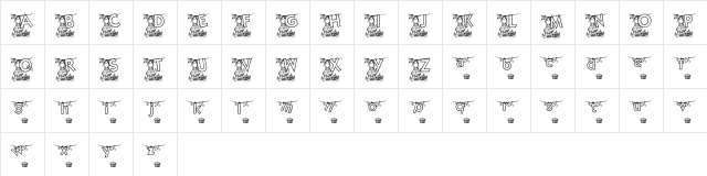 KG WASHDAY Regular  glyph index