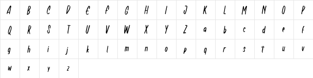 Nagista FREE Regular  glyph index