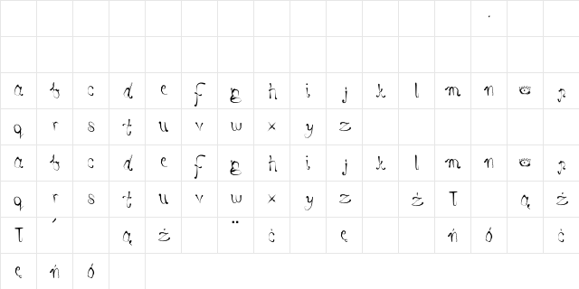 Joke Prod Regular  glyph index