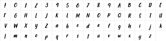 Travel Goals Regular  glyph index