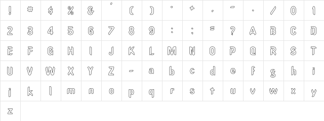 OregonDry Hollow Regular  glyph index