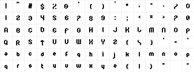 One Pill Makes You Larger Regular  glyph index