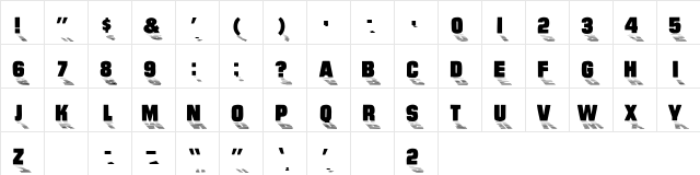 Wharmby Plain Plain  glyph index