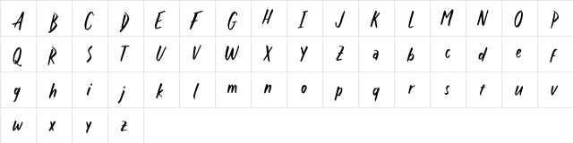 Gnaw FREE Regular  glyph index