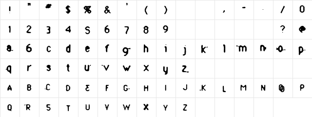 Auto India Regular  glyph index