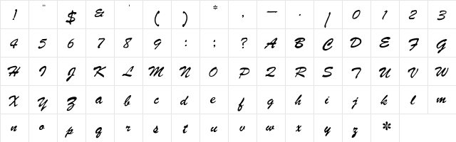 Style- Regular  glyph index