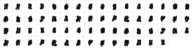 FD Bateek Regular  glyph index