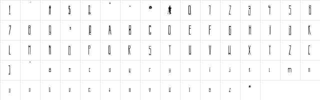 kaisor Regular  glyph index