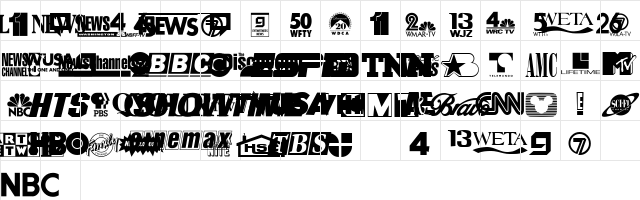 Cable Plain  glyph index