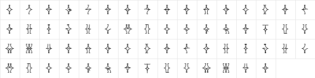 NELLY FRD Normal  glyph index