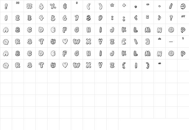 KF Calico Regular  glyph index