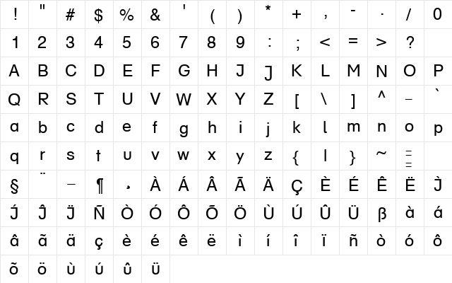 DR BY Normal  glyph index