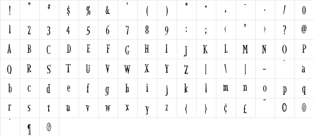 EddieFisher Medium  glyph index