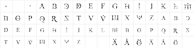 Fire Of Ysgard Carved In Stone Regular  glyph index