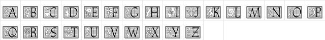 Athenaeum Initial Positive Std Regular  glyph index
