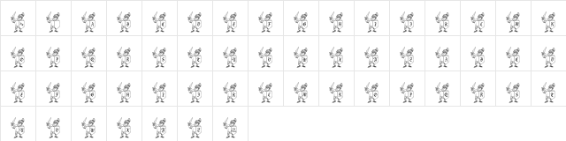 JLR Spartan Pride Regular  glyph index