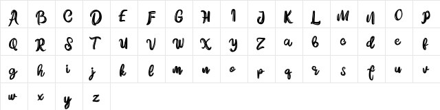 DareDarling FREE Regular  glyph index