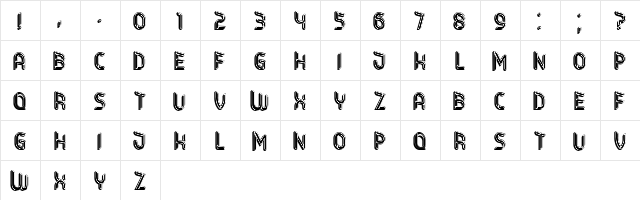Gwara Regular  glyph index